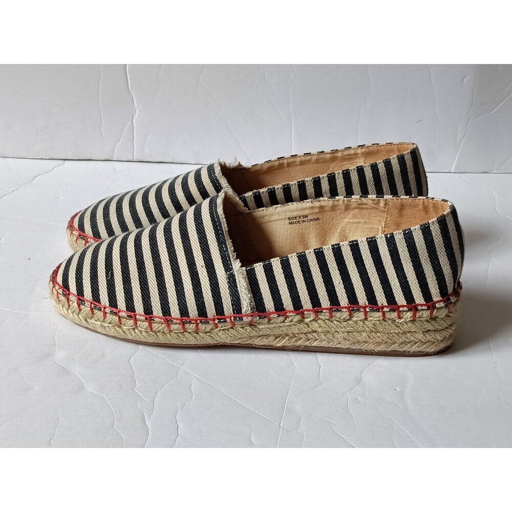 Faryl Robin Deck Esperellda Shoes Size 8.5 Striped Blue White Coastal Nautical